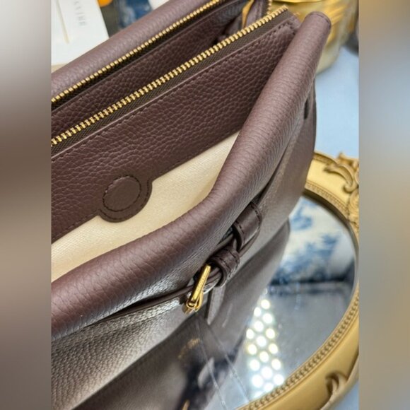 🆕 OROTON 🧿 NWOT Margot Crossbody, Brown Bear Pebble Leather - Picture 13 of 16